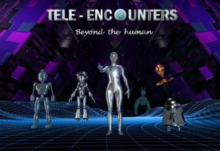 Banner de presentación de los diferentes robots del proyecto Tele-Encounters Beyond the Human. 