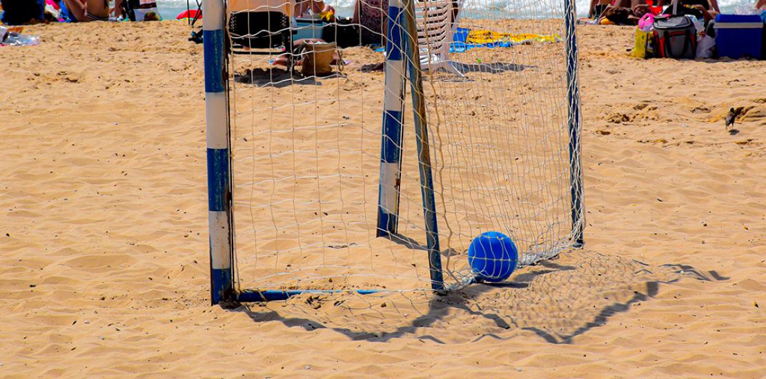 Portería de balonmano playa