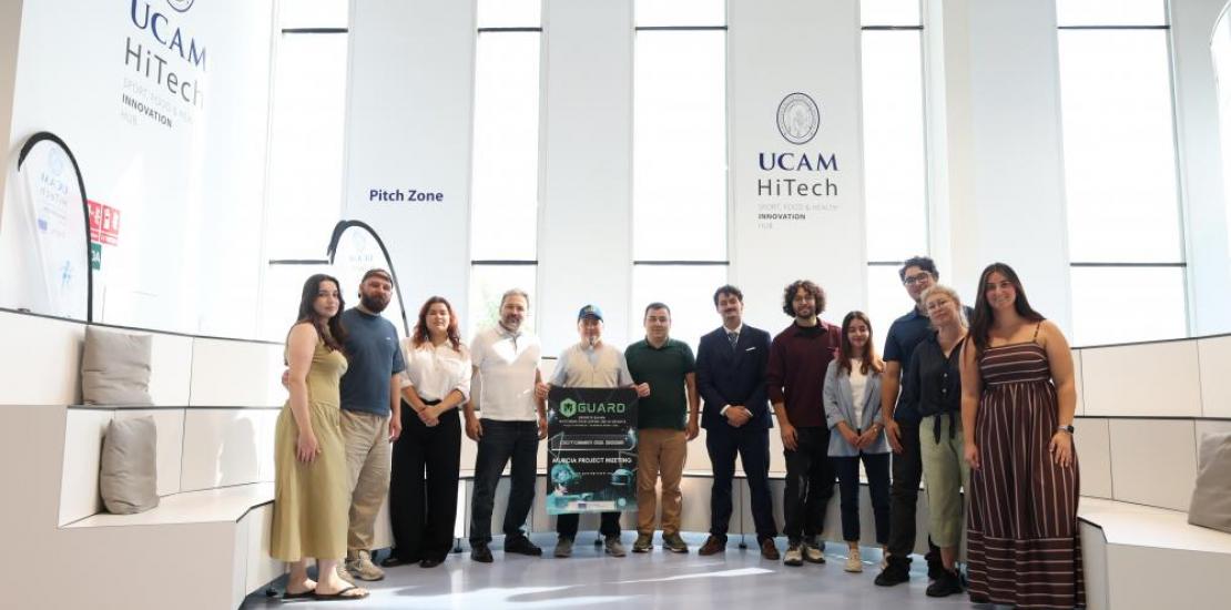 Investigadores del proyecto Guard durante la reunión transnacional desarrollada en UCAM HiTech.