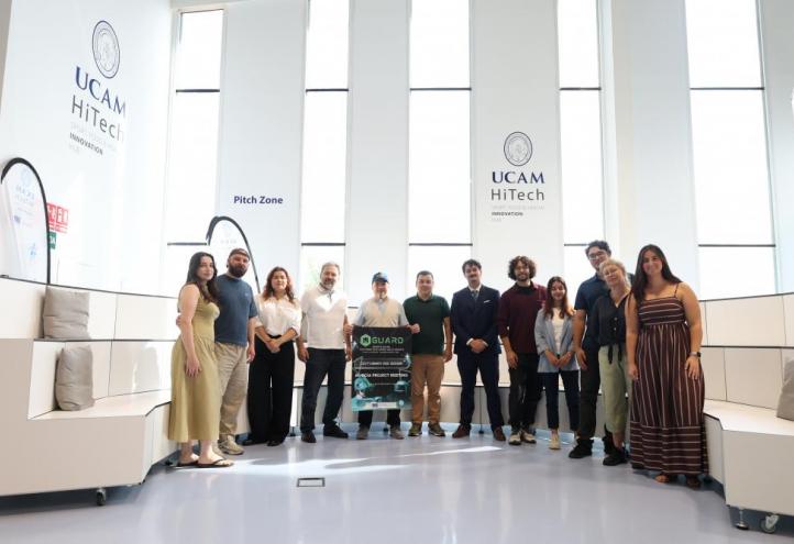 Investigadores del proyecto Guard durante la reunión transnacional desarrollada en UCAM HiTech.