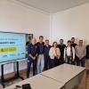 Responsables del proyecto 'Happy Kids' tras la presentación en el Colegio Católico San Vicente de Paúl