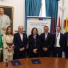 Firma del convenio entre la UCAM y la marca de calzado Pablosky.