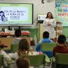 La investigadora de la UCAM, Ana Belén Hernández, durante su charla esta mañana en el CEIP La Cruz (Totana).